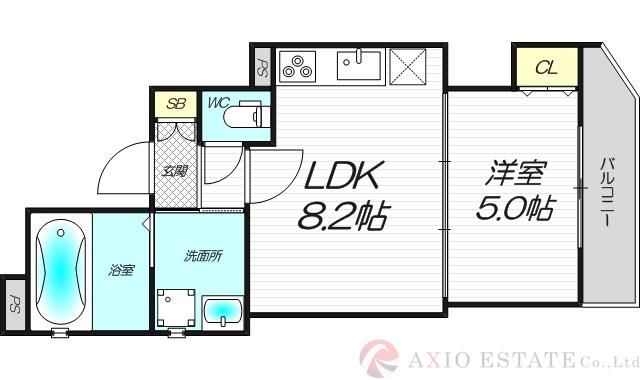 クリエオーレ淡路Ⅰの間取り