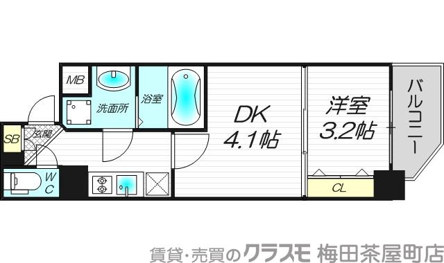 西淡路の完工年月(2022年9月)築の賃貸マンションの間取り