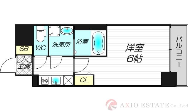 エスリード大阪ザ・ルクスの間取り