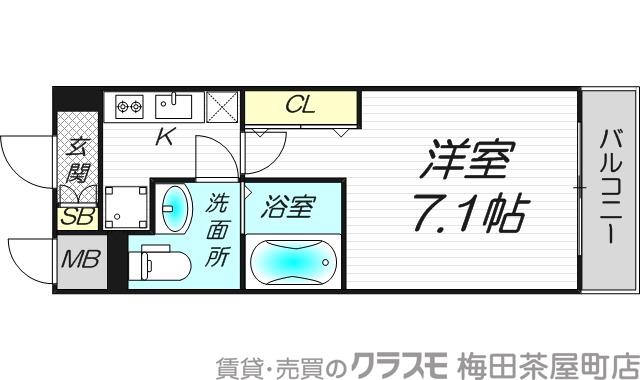 西中島の完工年月(2014年2月)築の賃貸マンションの間取り