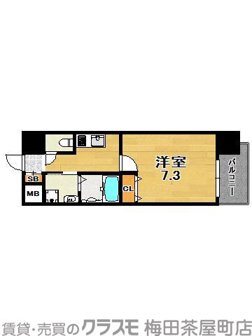 中津の完工年月(2014年3月)築の賃貸マンションの間取り
