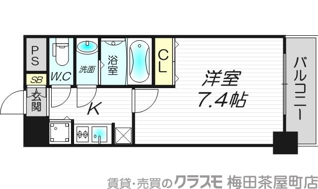 豊崎の完工年月(2008年1月)築の賃貸マンションの間取り