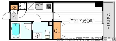 豊崎の完工年月(2007年11月)築の賃貸マンションの間取り