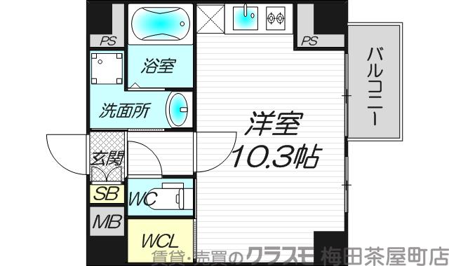 ディクス梅田東レジデンスの間取り