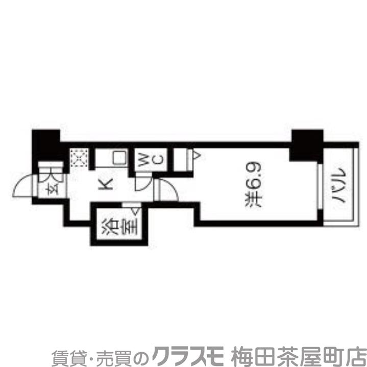 西天満の完工年月(2009年3月)築の賃貸マンションの間取り