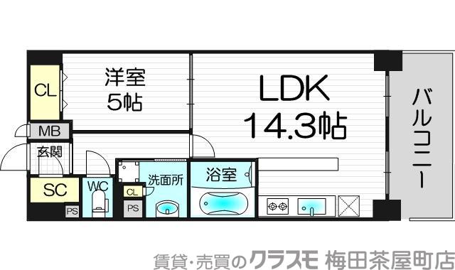 プランドール堂島の間取り
