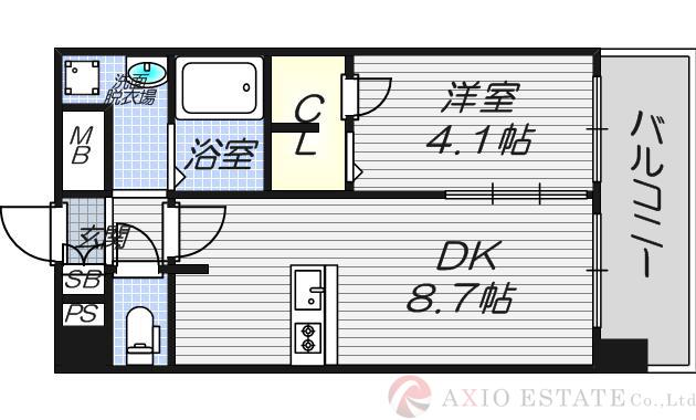 中津の完工年月(2014年2月)築の賃貸マンションの間取り