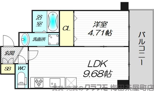 豊崎の完工年月(2007年6月)築の賃貸マンションの間取り