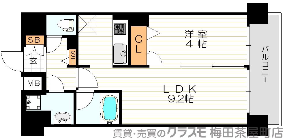 大淀南の完工年月(2012年7月)築の賃貸マンションの間取り
