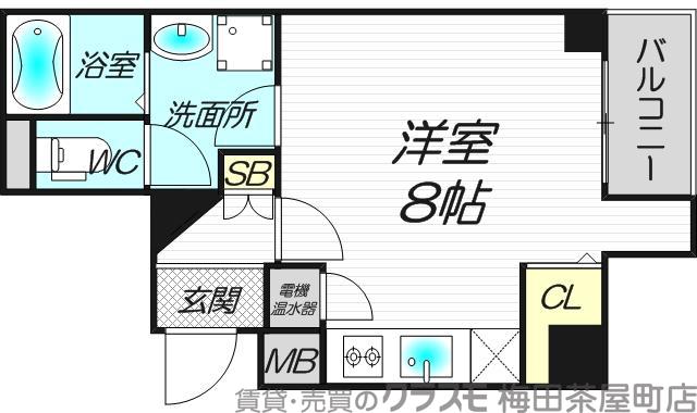 天神橋の完工年月(2005年2月)築の賃貸マンションの間取り