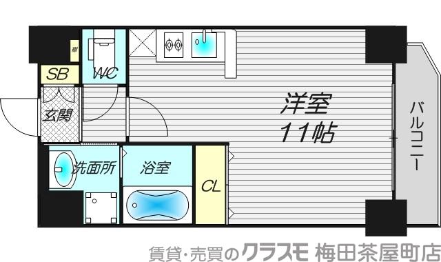 ブラーヴォ梅田北の間取り