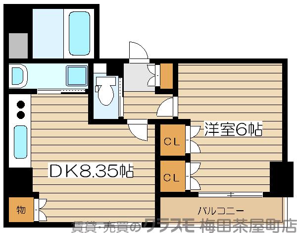アフィット天満橋の間取り
