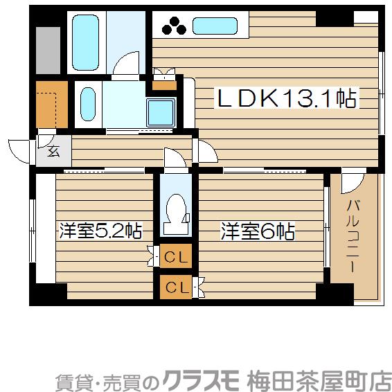 シティエール東梅田Ⅰの間取り