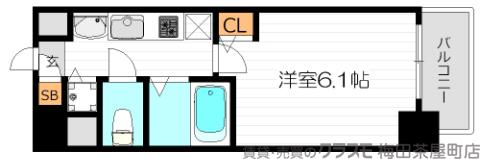 プレサンス天神橋ディオレの間取り