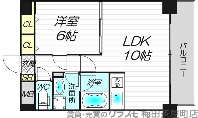 紅梅町の完工年月(2001年9月)築の賃貸マンションの間取り