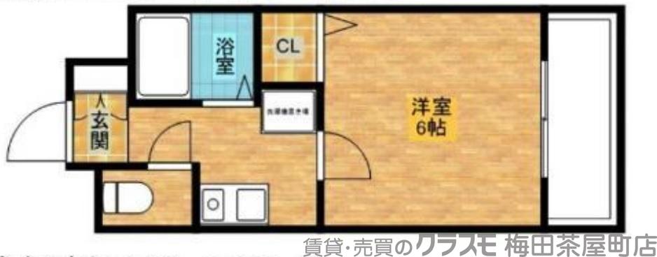 天満の完工年月(2000年7月)築の賃貸マンションの間取り