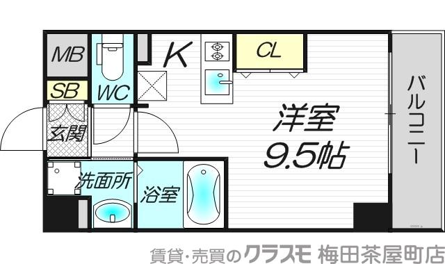 ラルーチェ北梅田の間取り