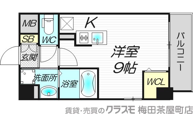 ラルーチェ北梅田の間取り