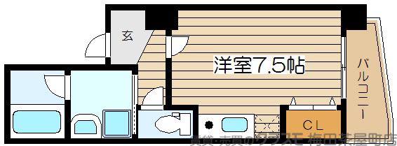 中崎の完工年月(2007年12月)築の賃貸マンションの間取り