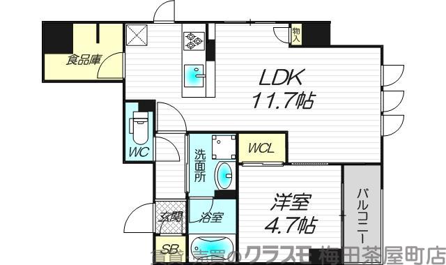 ジ・アドレス梅田の間取り