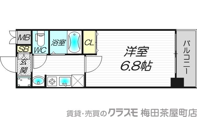 ライジングコート梅田サンライズの間取り
