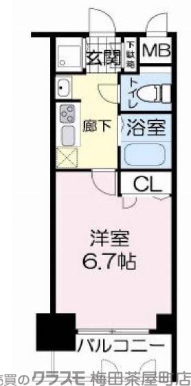 ライジングコート梅田サンライズの間取り