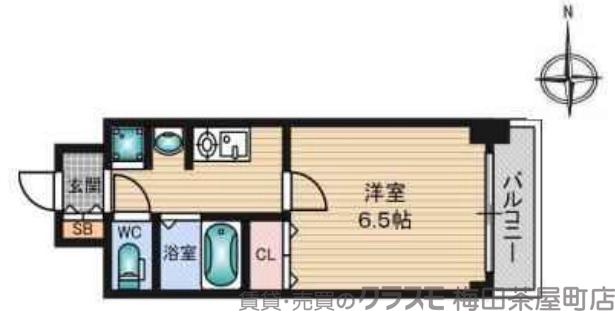 ライジングコート梅田サンライズの間取り