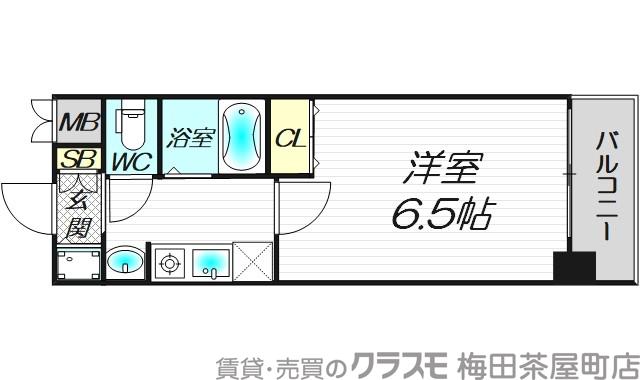 ライジングコート梅田サンライズの間取り