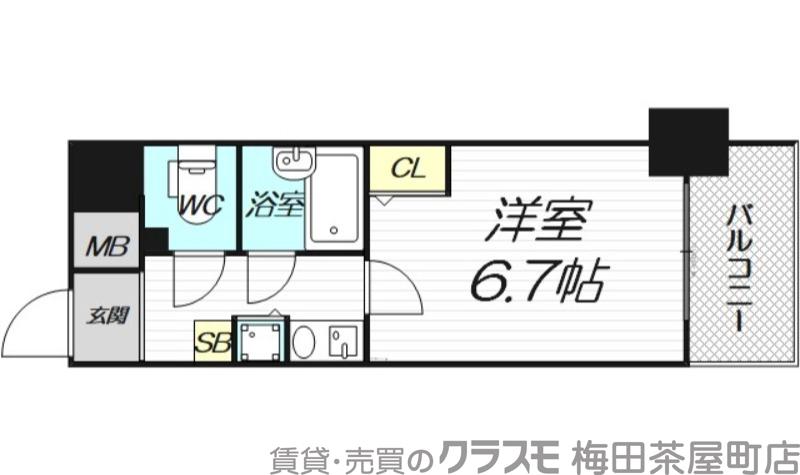リーガル西天満の間取り