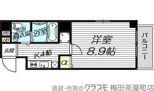 マティエール東梅田の間取り