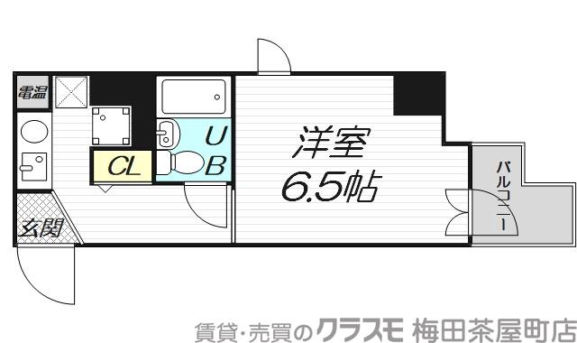 豊崎の完工年月(1996年3月)築の賃貸マンションの間取り