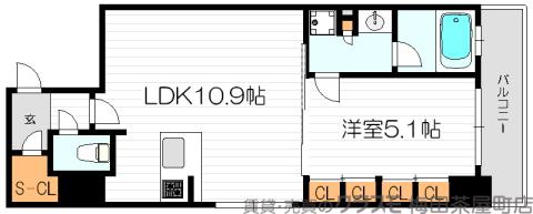 レジェンドール心斎橋ＥＡＳＴの間取り