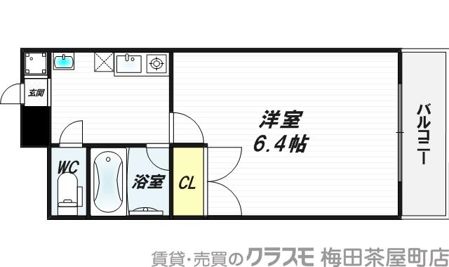 フォーシーズン北堀江の間取り