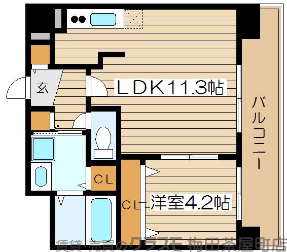 中崎の完工年月(2009年2月)築の賃貸マンションの間取り