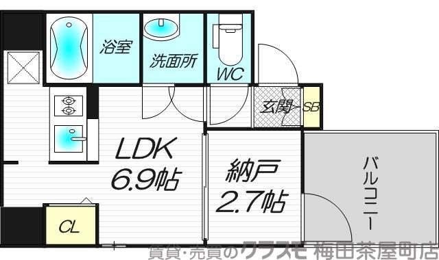 中津の完工年月(2017年3月)築の賃貸マンションの間取り