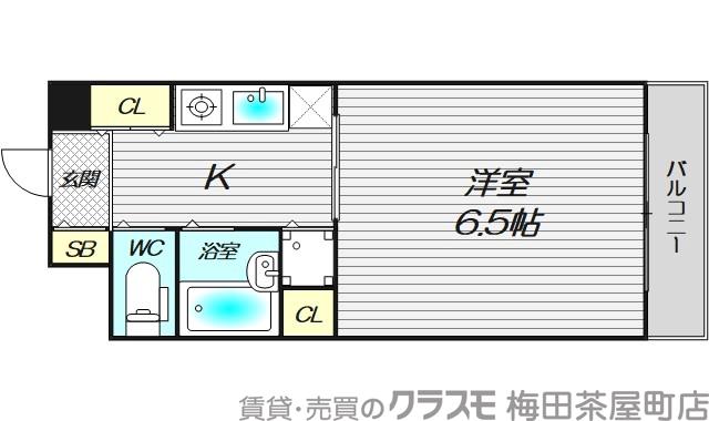 エトワール北梅田の間取り