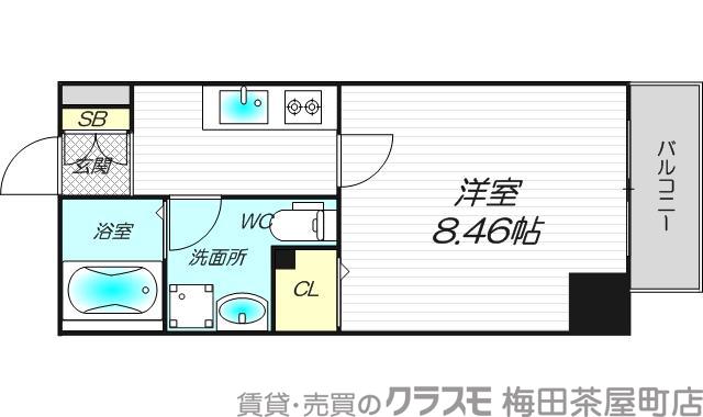 R SQUARE東天満の間取り