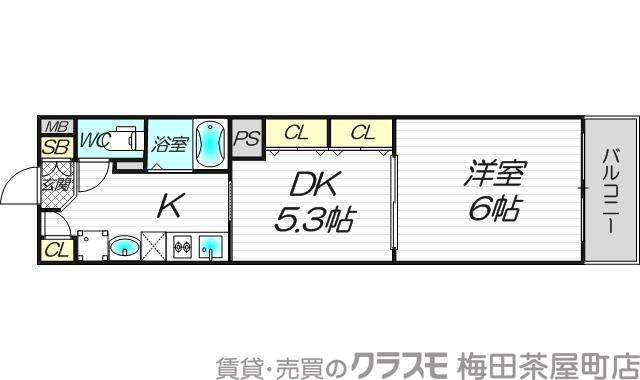 エスリード天満橋の間取り