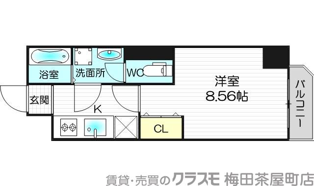同心の完工年月(2017年10月)築の賃貸マンションの間取り