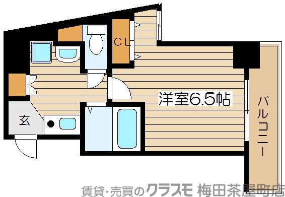 西天満の完工年月（2003年7月）築の賃貸マンションの間取り