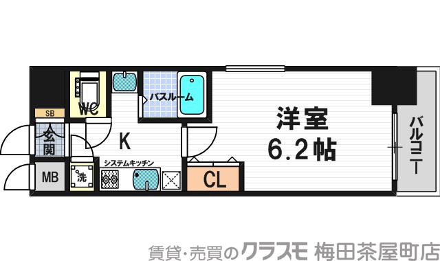 ジュネーゼ梅田北プラウディアの間取り