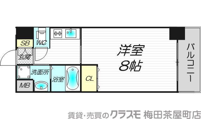 インベスト北梅田の間取り