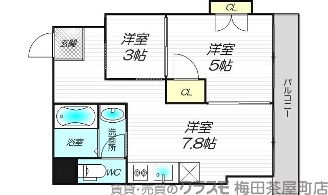 Collection中崎Ⅰの間取り