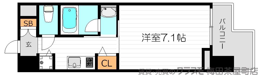 エイペックス梅田東Ⅱの間取り