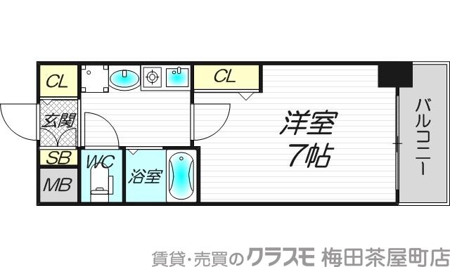 エスリード新梅田の間取り