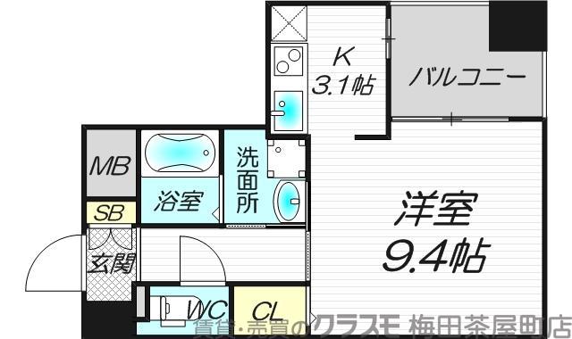 エスタブレ南森町の間取り