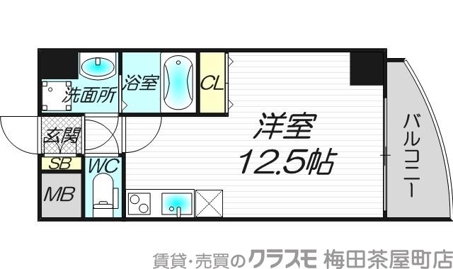 エスタブレ南森町の間取り