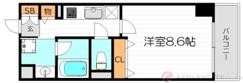 エスリード長堀タワーの間取り