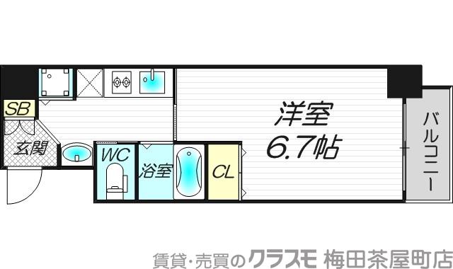 アクアプレイス北浜の間取り