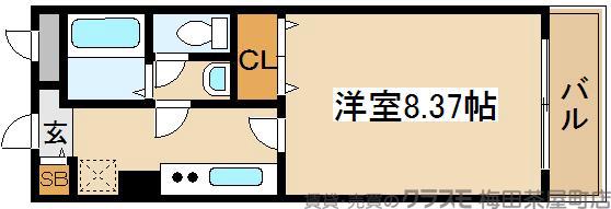 メゾン・ド・ヴィレ大阪城公園前の間取り